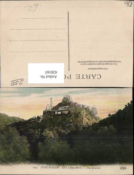 428165,Provence-Alpes-Cote-Azur Alpes Maritimes Eze Vue Generale Totale