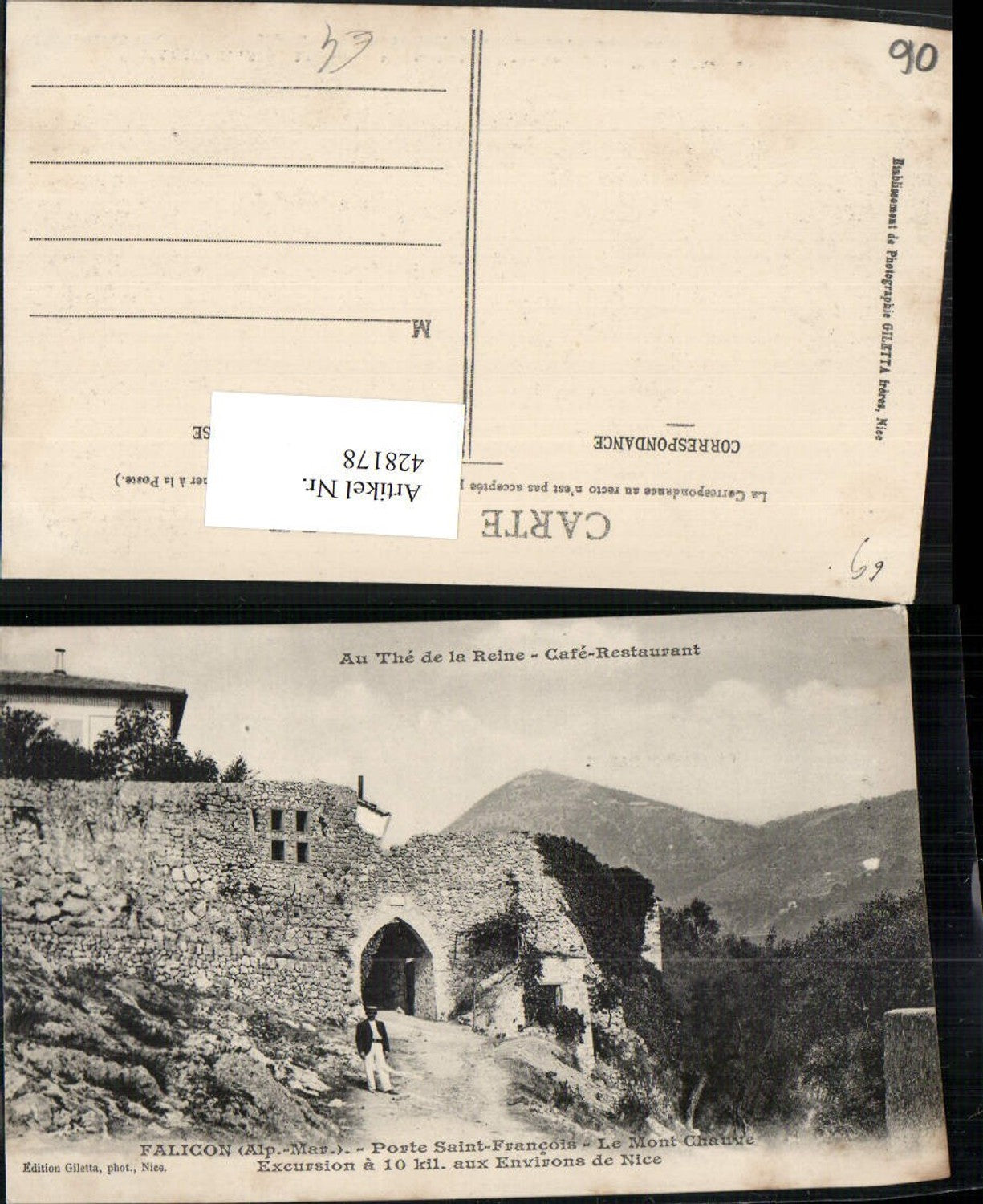 428178,Provence-Alpes-Cote-Azur Alpes Maritimes Nice Nizza Falicon Porte Saint-Francois Tor