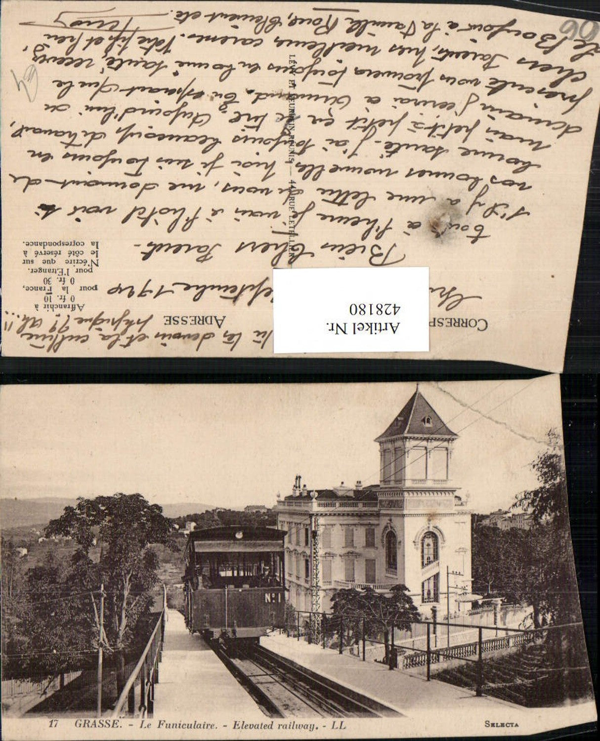 428180,Provence-Alpes-Cote-Azur Alpes Maritimes Grasse Le Funicularie Zahnradbahn