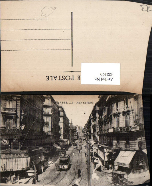 428190,Provence-Alpes-Cote-Azur Bouches-de-Rhone Marseille Rue Colbert Straßenbahn
