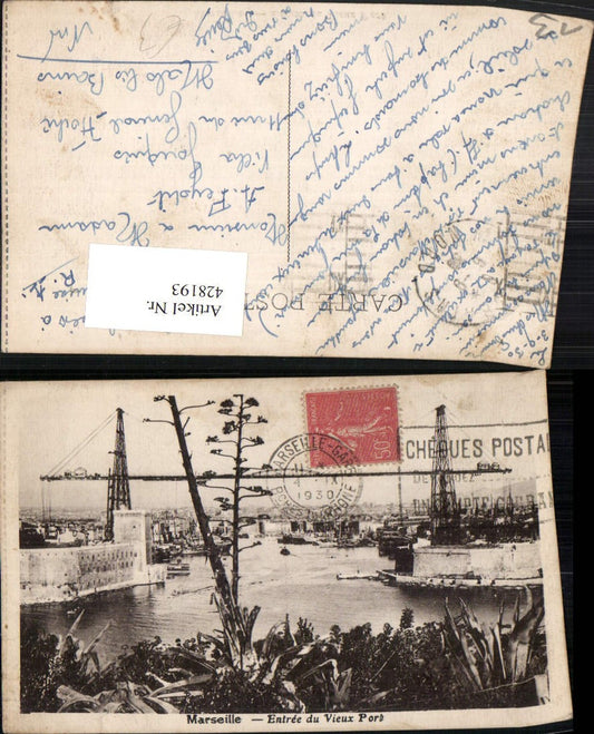428193,Provence-Alpes-Cote-Azur Bouches-de-Rhone Marseille Entree du Vieux Port Hafen