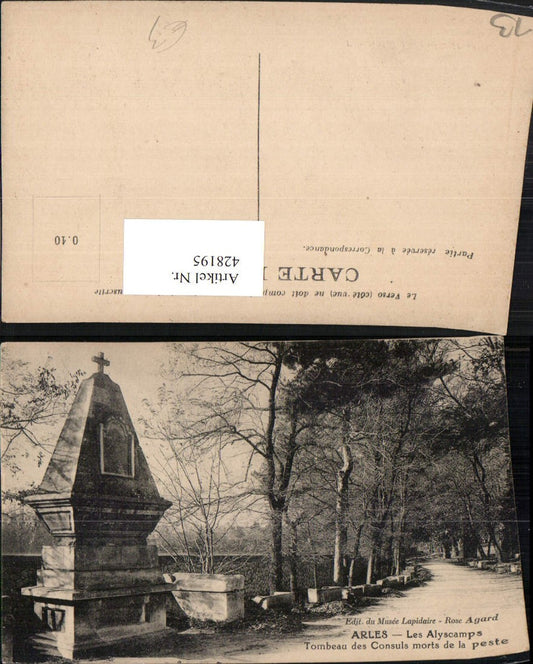428195,Provence-Alpes-Cote-Azur Bouches-de-Rhone Arles Alycamps Tombeau Consuls morts