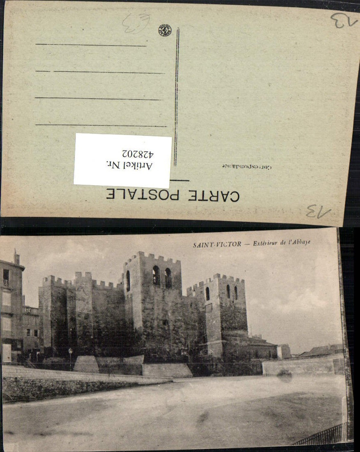 428202,Provence-Alpes-Cote-Azur Bouches-de-Rhone Saint-Victor Exterieur de Abbaye Abtei