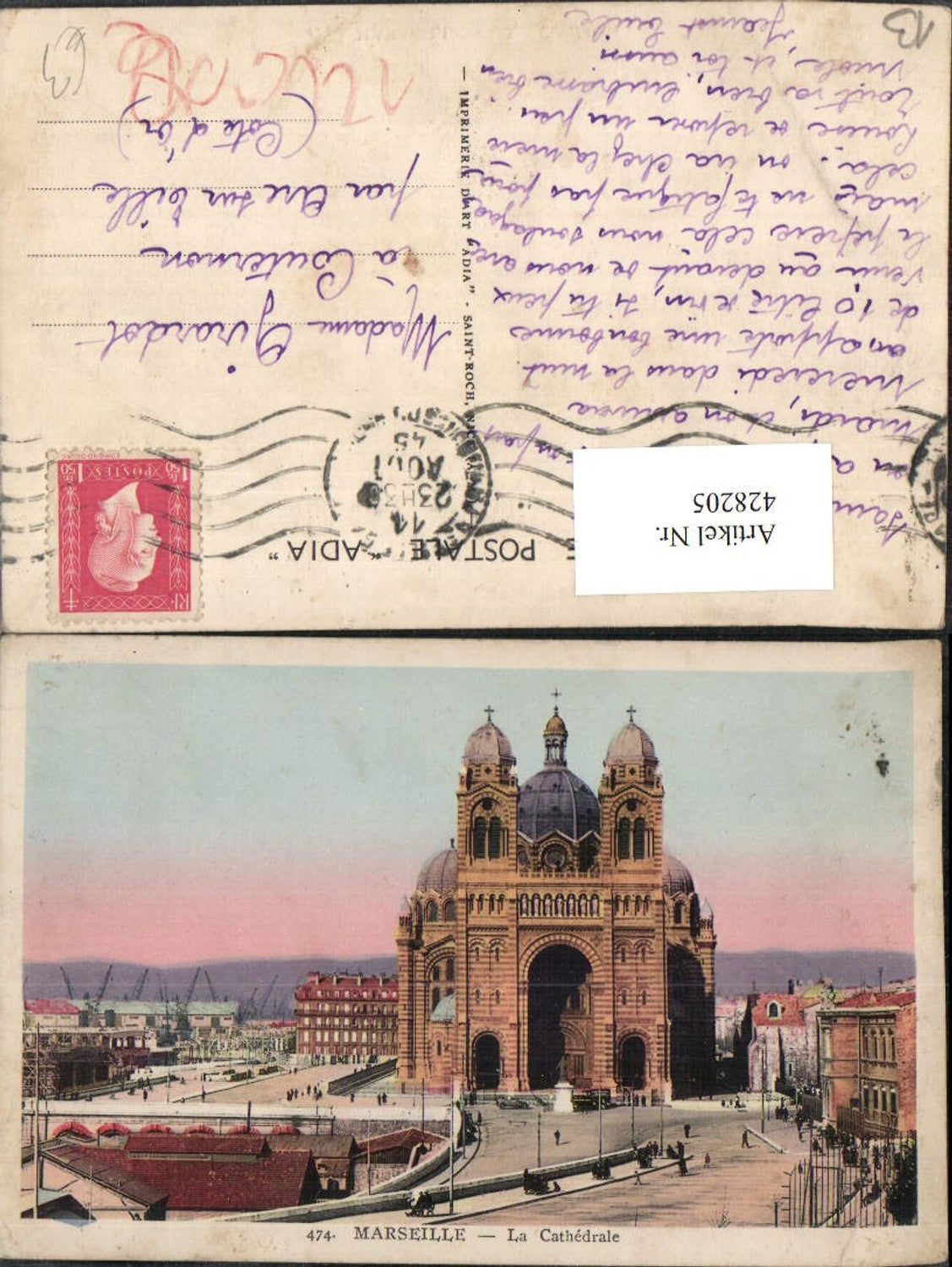 428205,Provence-Alpes-Cote-Azur Bouches-de-Rhone Marseille La Cathedrale Kirche