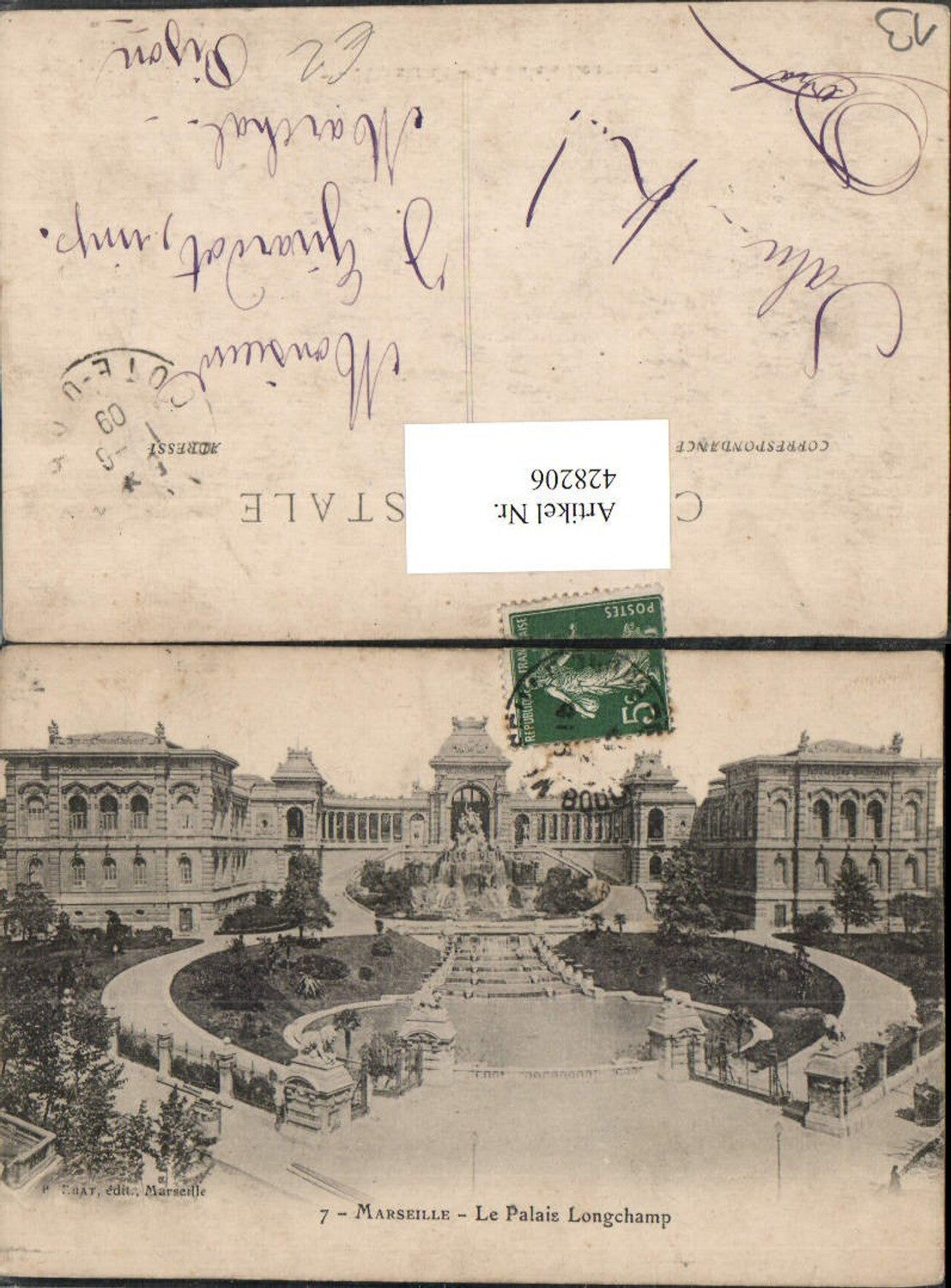 428206,Provence-Alpes-Cote-Azur Bouches-de-Rhone Marseille Le Palais Longchamp