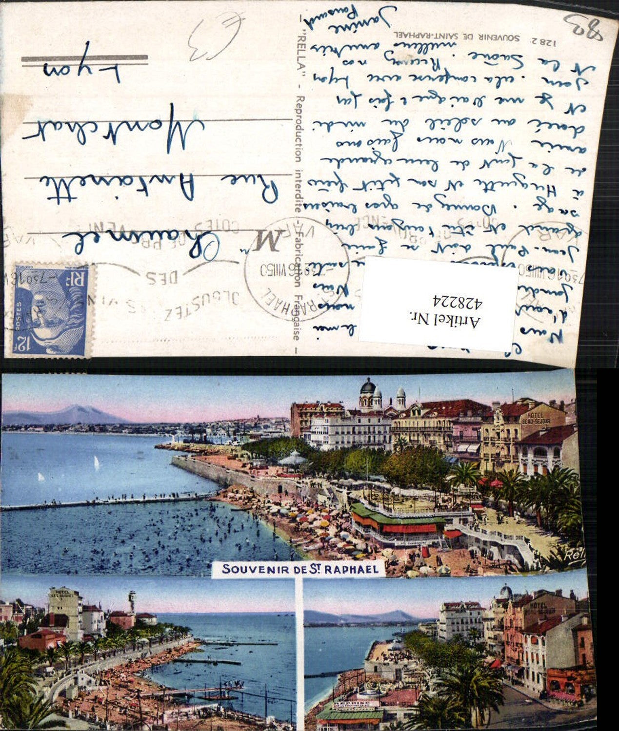 428224,Provence-Alpes-Cote-Azur Var St. Raphael Teilansicht Strand Mehrbildkarte