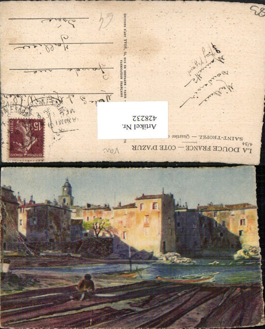 428232,Künstler AK Provence-Alpes-Cote-Azur Var Saint-Tropez Quartier des Pecheurs