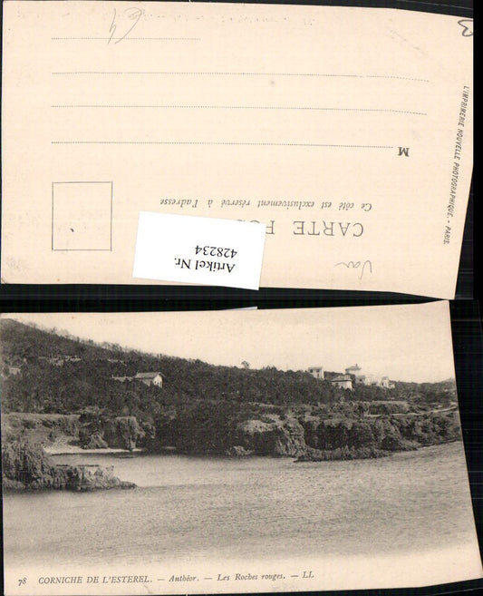 428234,Provence-Alpes-Cote-Azur Var Corniche de l'Esterel Antheor Roches rouges Küste