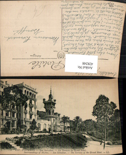 428248,Provence-Alpes-Cote-Azur Var Hyeres San Salvador Terrasses du Grand Hotel