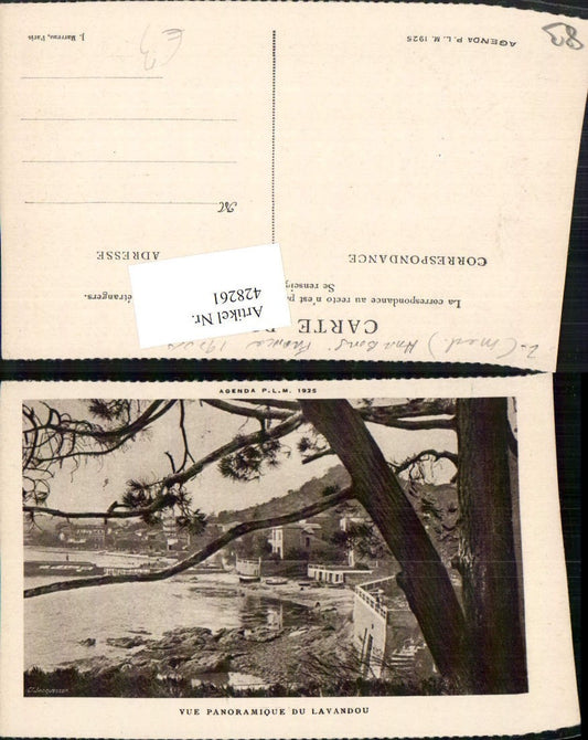 428261,Provence-Alpes-Cote-Azur Var Vue panoramique du Lavandou Teilansicht Küste