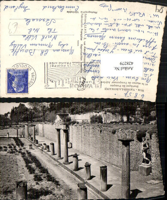 428279,Provence-Alpes-Cote-Azur Vaucluse Vaison-la-Romaine Portique de Pompee Säulen