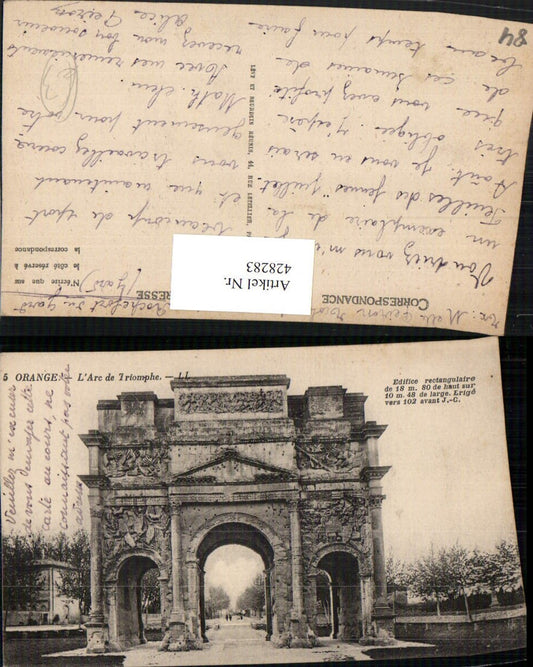 428283,Provence-Alpes-Cote-Azur Vaucluse Orange L'Arc de Triomphe Triumphbogen