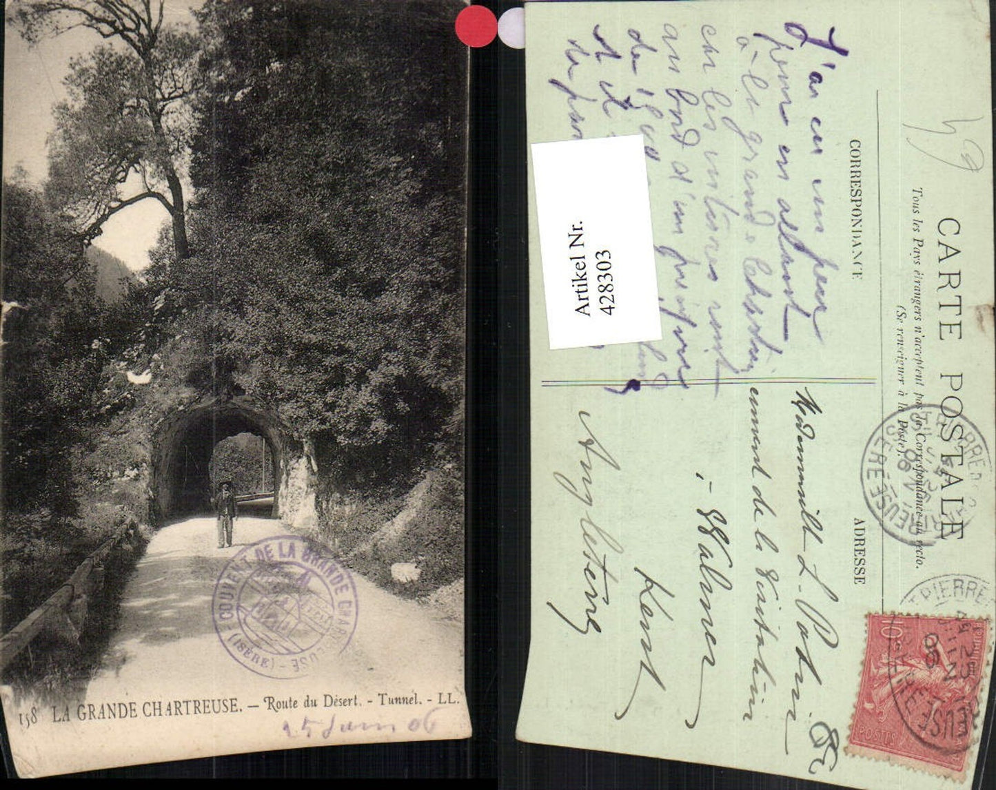 428303,Rhone-Alpes Isere La Grande Chartreuse Route du Desert Tunnel