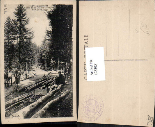 428305,Rhone-Alpes Isere Route de la Grande Chartreuse Col de Porte Baumstämme