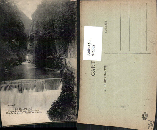 428308,Rhone-Alpes Isere Route de la Grande Chartreuse Chute du Guiers Wasserfall