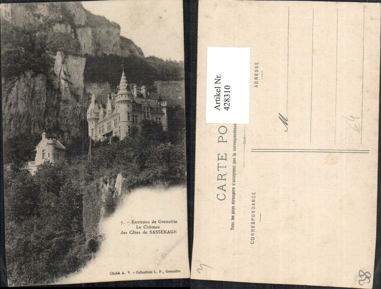428310,Rhone-Alpes Isere Grenoble Le Chateau des Cotes de Sassenage Schloss