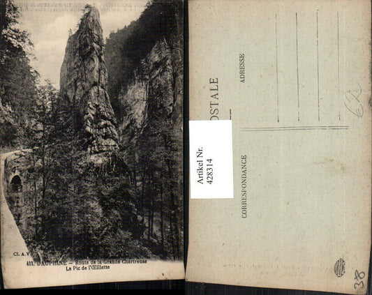 428314,Rhone-Alpes Isere Route de la Grande Chartreuse Pic de l'Aeillette Felsen