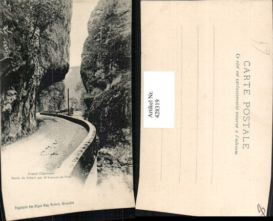 428319,Rhone-Alpes Isere Grande Chartreuse Sortie du Desert par St-Laurent-du-Pont Straße