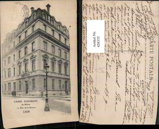 428335,Rhone-Alpes Rhone Lyon Rue de la Bourse Caisse d'Epargne Gebäude