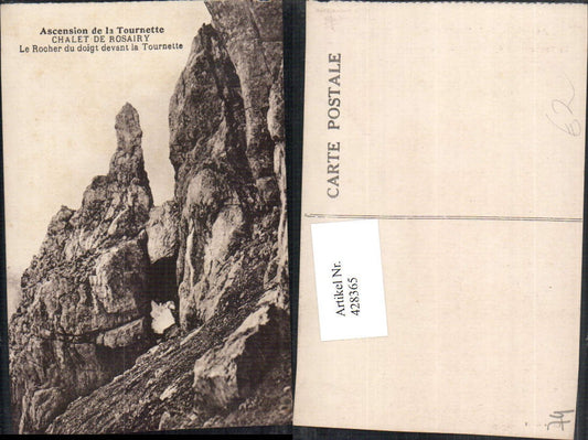 428365,Rhone-Alpes Haute-Savoie Chalet de Rosairy Le Rocher du doigt devant la Tournette Felsen