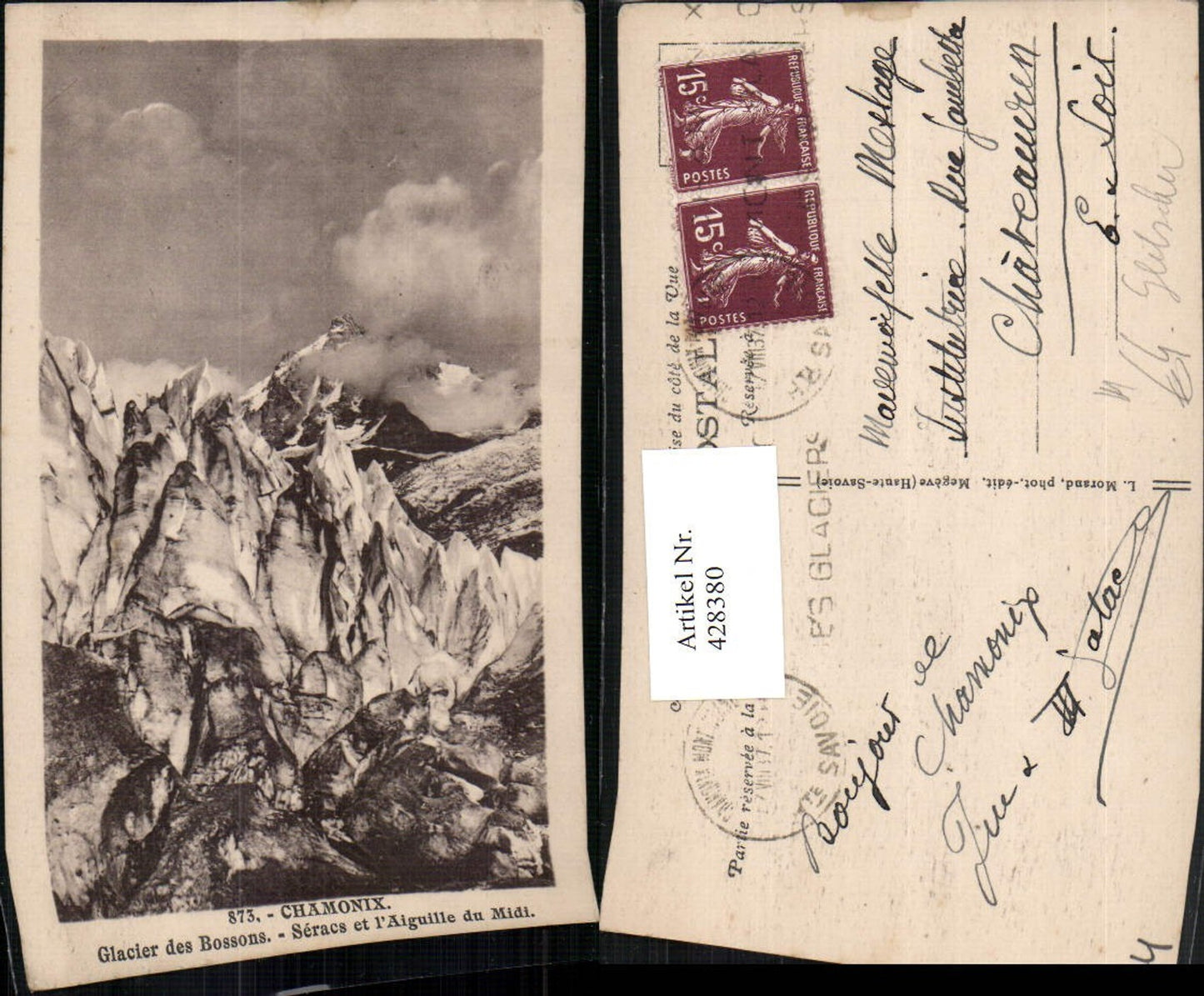 428380,Rhone-Alpes Haute-Savoie Chamonix Glacier des Bossons Bergkulisse Gletscher