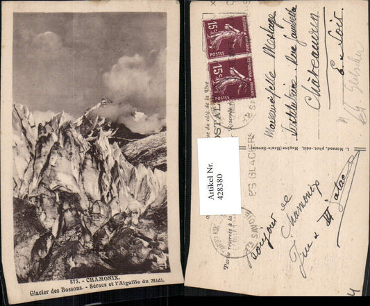 428380,Rhone-Alpes Haute-Savoie Chamonix Glacier des Bossons Bergkulisse Gletscher