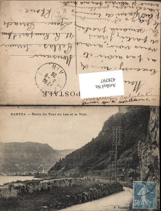 428397,Rhone-Alpes Ain Nantua Route du Tour du Lac et la Ville Straße