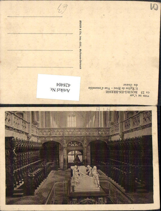 428404,Rhone-Alpes Ain Bourg-en-Bresse L'Eglise de Brou Kirche Innenansicht