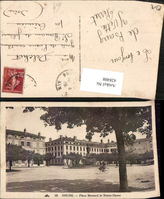 428408,Rhone-Alpes Ain Bourg Place Bernard et Notre-Dame Platz