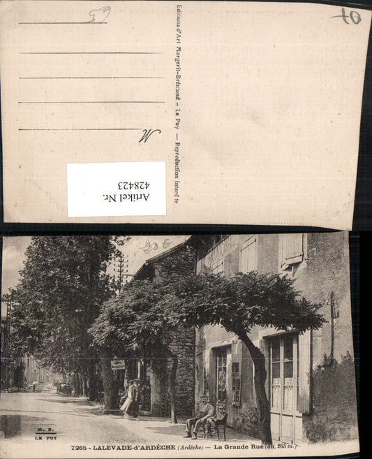 428423,Rhone-Alpes Ardeche Lalevade-d'Ardeche La Grande Rue Straßenansicht