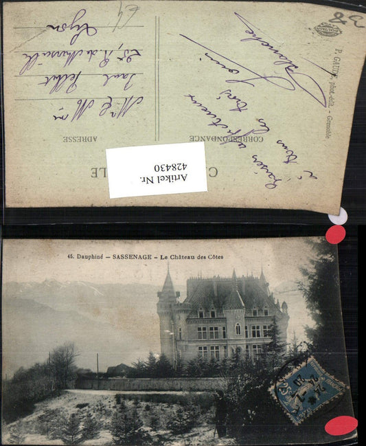 428430,Rhone-Alpes Isere Sassenage Le Chateau des Cotes Schloss