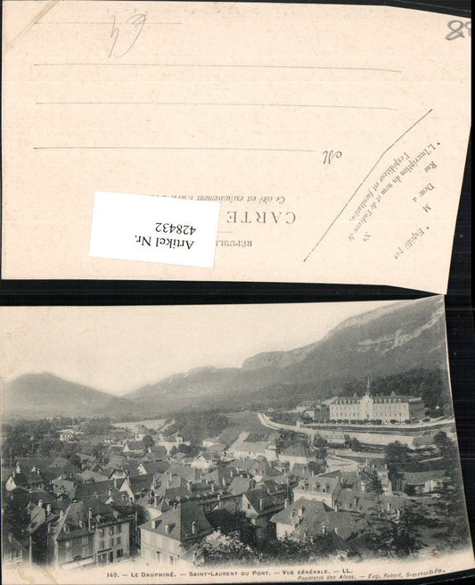 428432,Rhone-Alpes Isere Saint-Laurent du Pont Vue Generale Totale