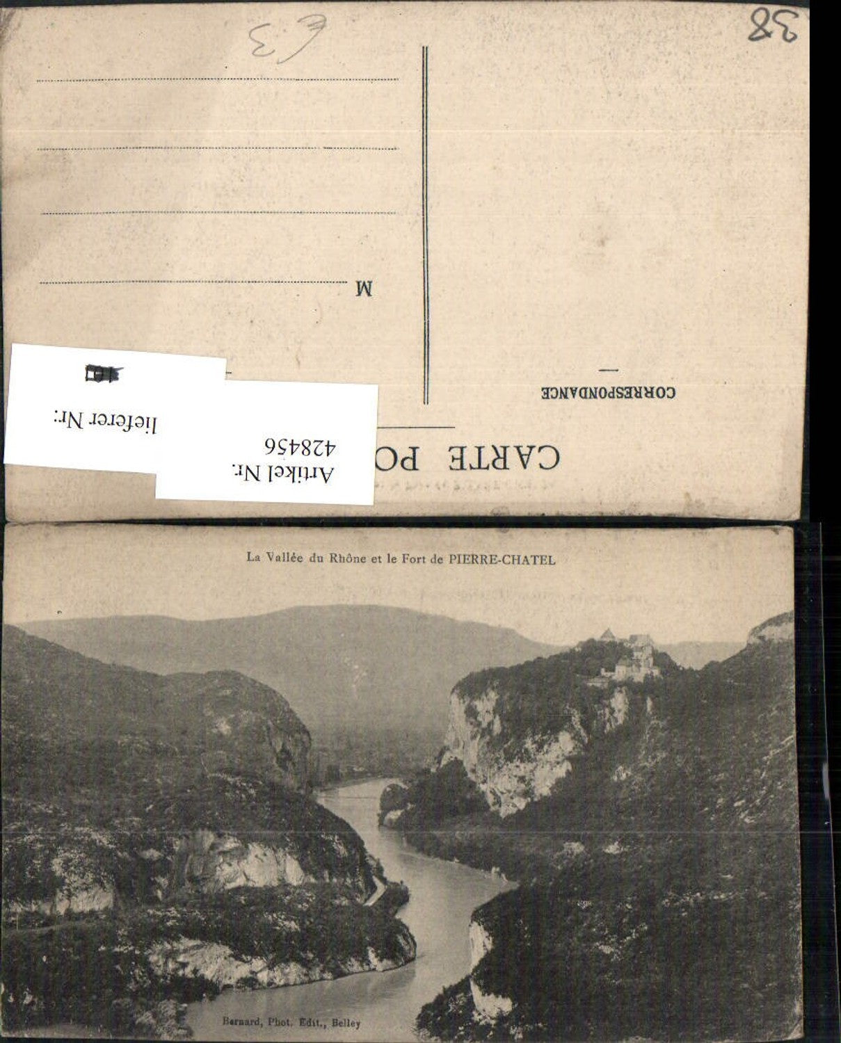 428456,Rhone-Alpes Isere La Vallee du Rhone et le Fort de Pierre-Chatel Festung