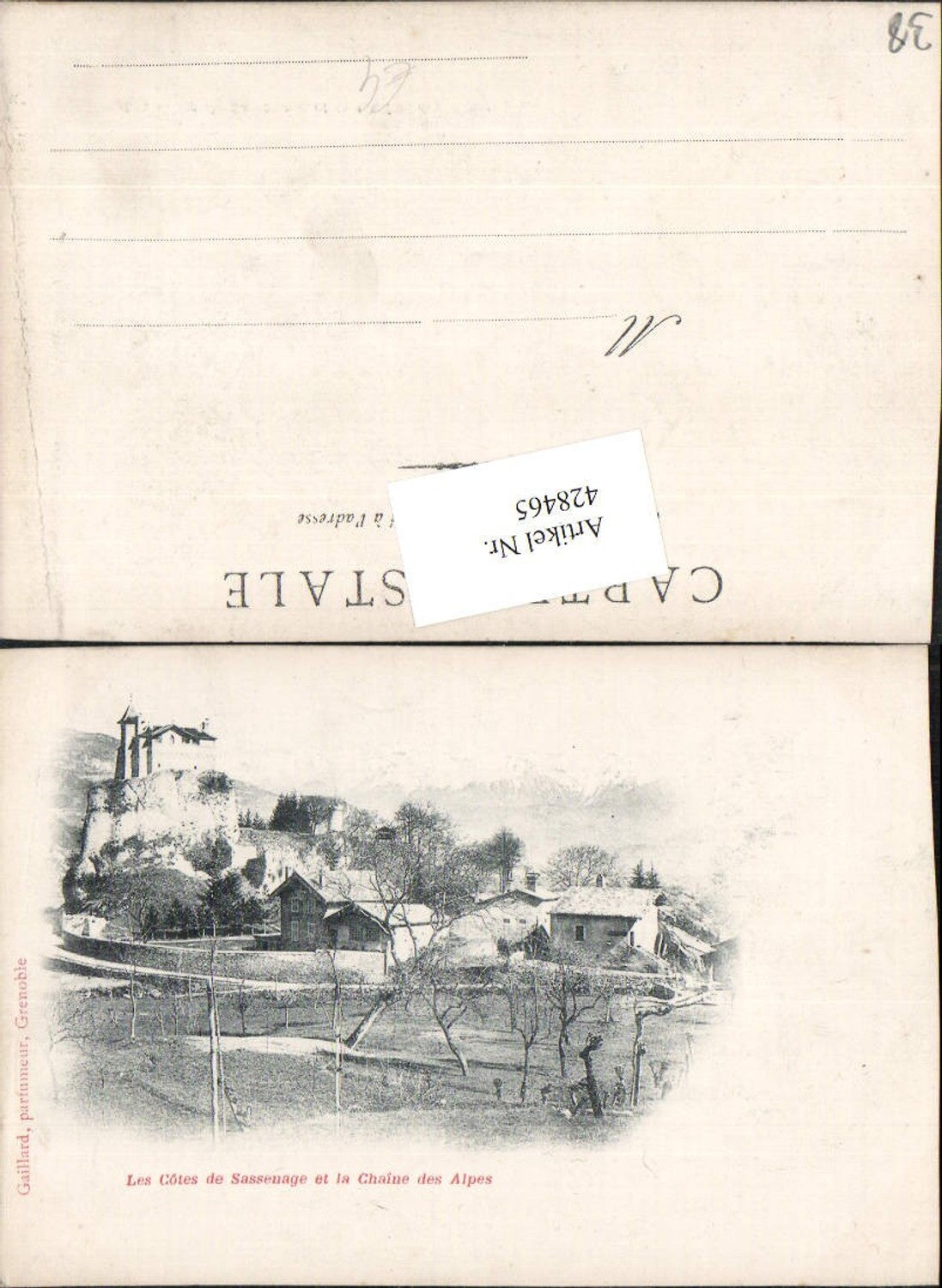 428465,Rhone-Alpes Isere Les Cotes de Sassenage et la Chaine des Alpes