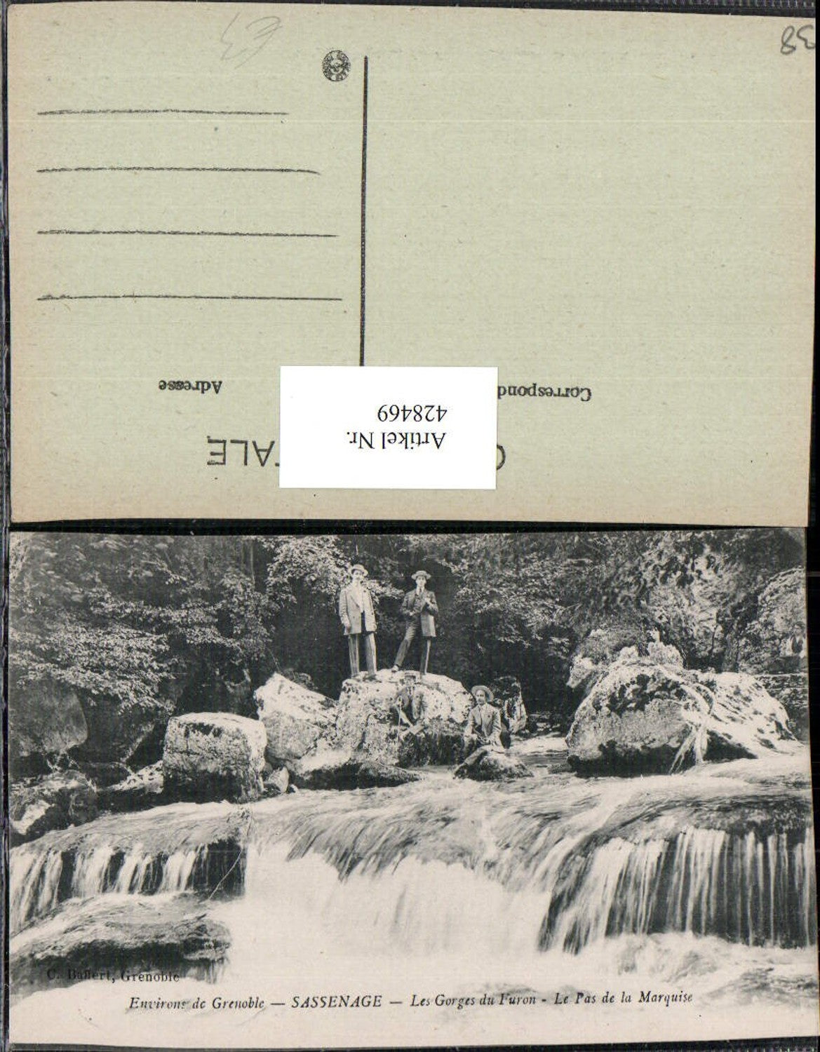 428469,Rhone-Alpes Isere Grenoble Sassenage Les Gorges du Furon Wasserfall