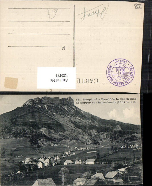 428471,Rhone-Alpes Isere Le Sappey et Chamechaude Totale Bergkulisse