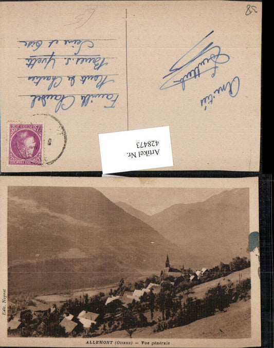 428473,Rhone-Alpes Isere Allemont Vue generale Totale