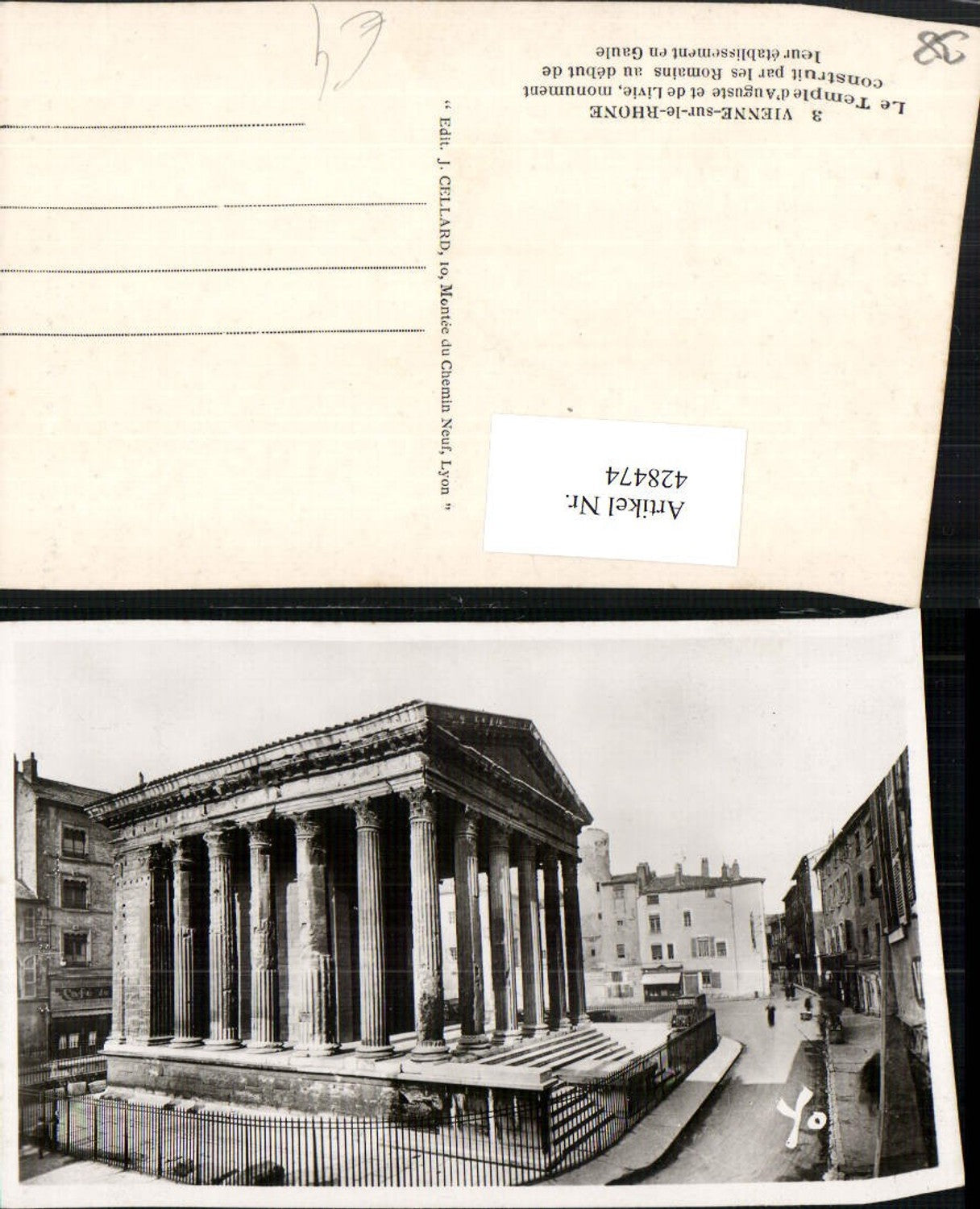 428474,Rhone-Alpes Isere Vienne-sur-le-Rhone Le Temple d'Auguste et de Livie Tempel