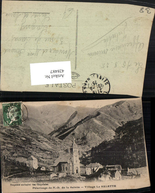 428487,Rhone-Alpes Isere Pelerinage de Notre-Dame de la Salette Kirche Bergkulisse