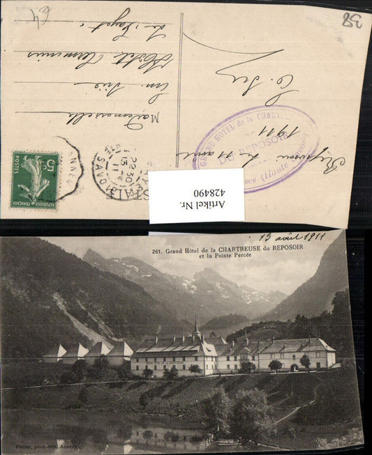 428490,Rhone-Alpes Isere Grand Hotel de la Chartreuse du Reposoir Bergkulisse