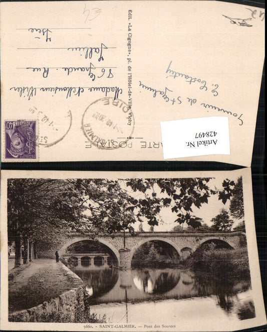 428497,Rhone-Alpes Loire Saint-Galmier Pont des Sources Brücke