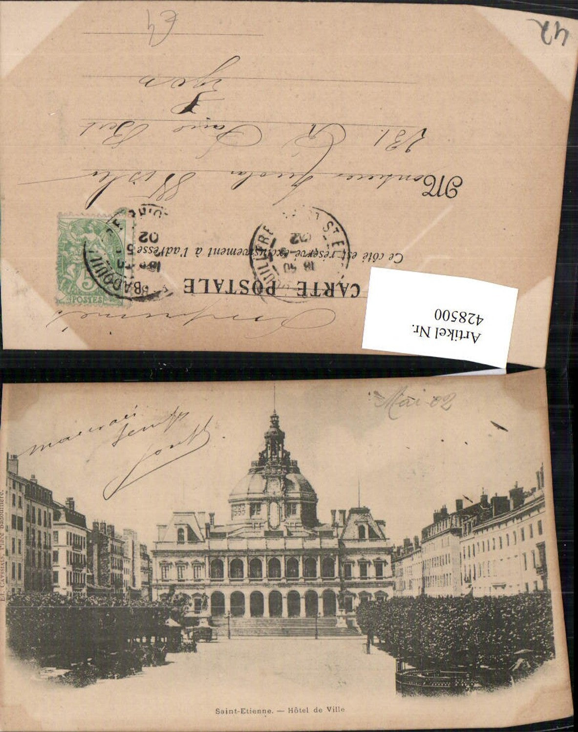 428500,Rhone-Alpes Loire Saint-Etienne Hotel de Ville Rathaus