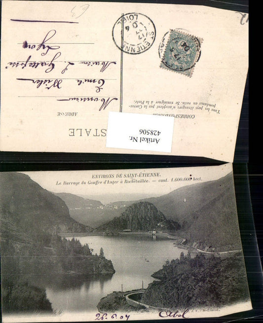 428506,Rhone-Alpes Loire Saint-Etienne Le Barrage du Gouffre d'Enfer a Rochetaillee Talsperre