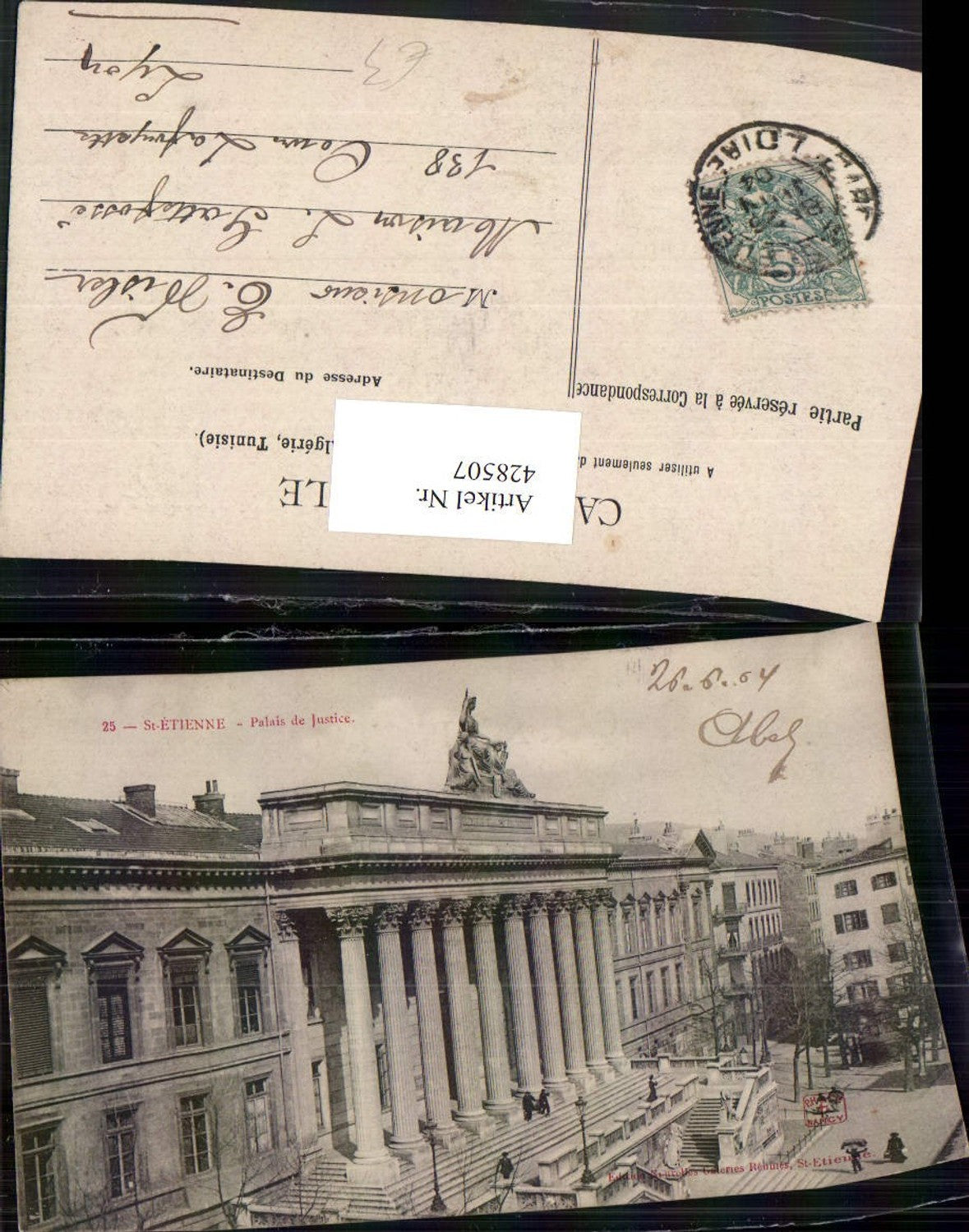 428507,Rhone-Alpes Loire St-Etienne Palais de Justice Justizpalast