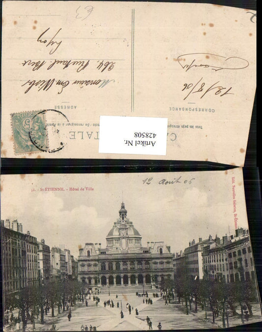 428508,Rhone-Alpes Loire St-Etienne Hotel de Ville Rathaus