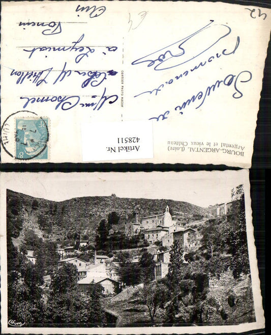 428511,Rhone-Alpes Loire Bourg-Argental et le vieux Chateau Teilansicht