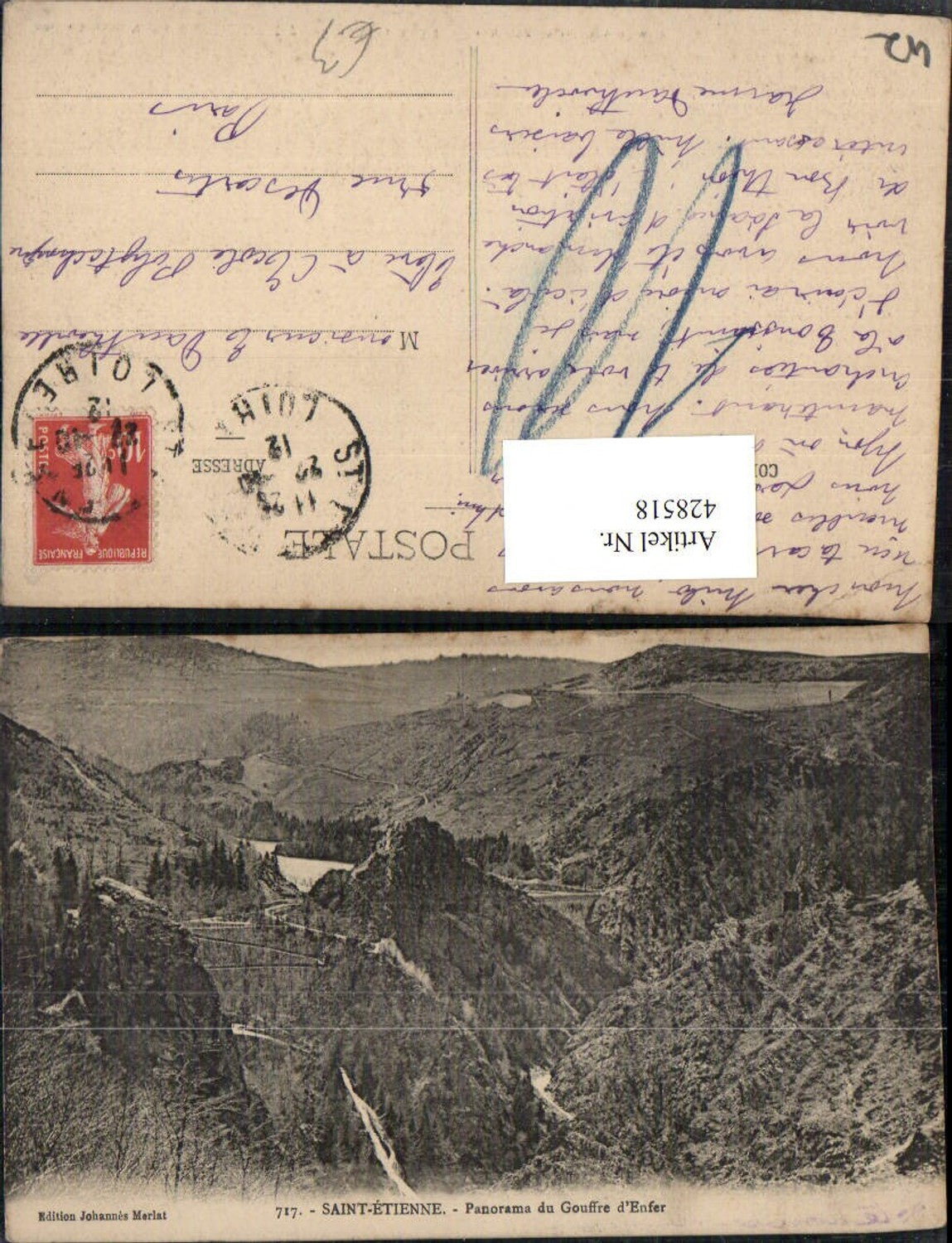 428518,Rhone-Alpes Loire Saint-Etienne Panorama du Gouffre d'enfer Landschaft