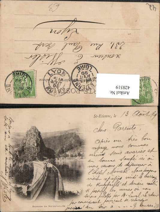 428519,Rhone-Alpes Loire St-Etienne Barrage de Rochetaillee Talsperre Staudamm