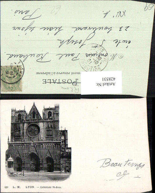 428531,Rhone-Alpes Rhone Lyon Cathedrale St-Jean Kirche