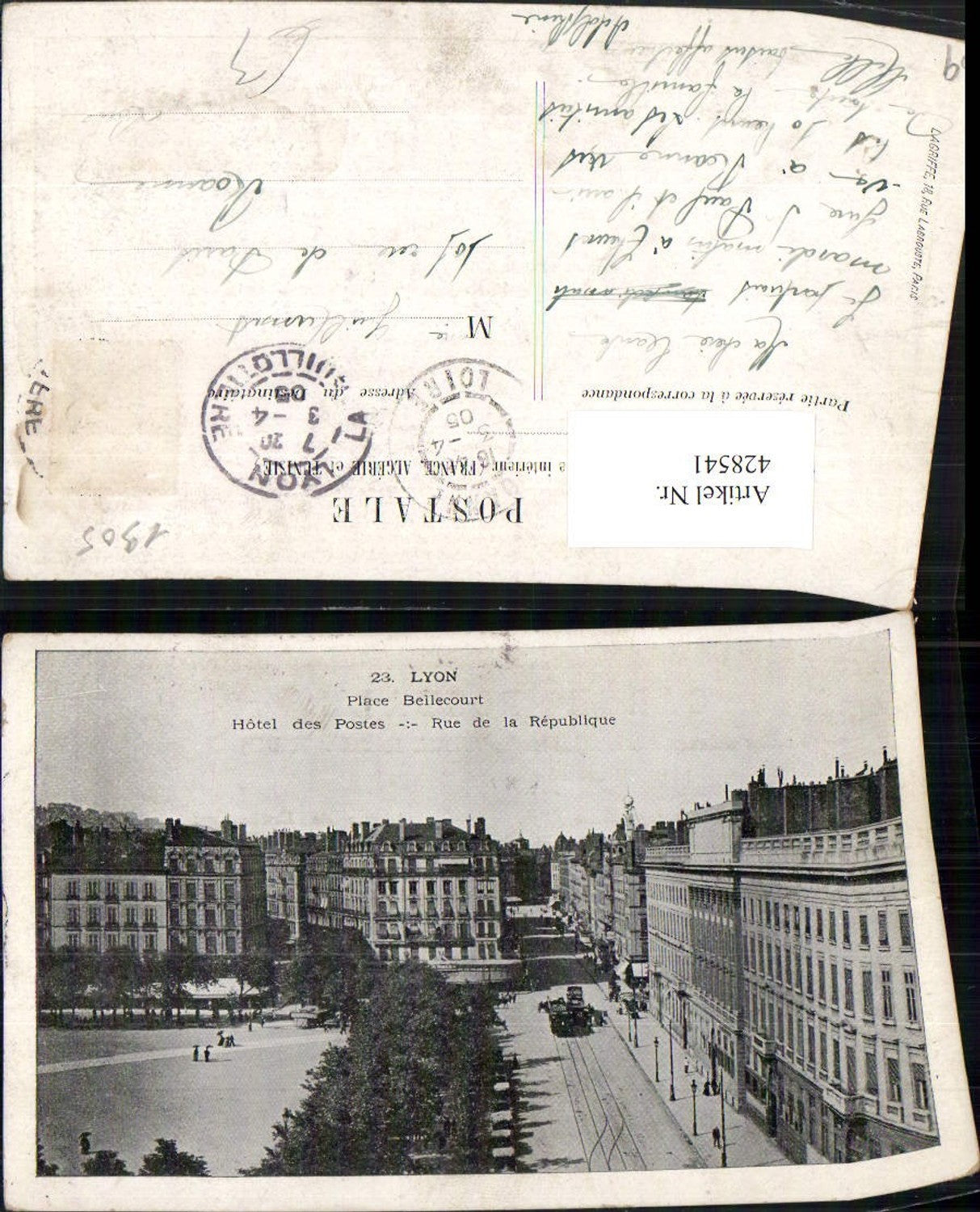 428541,Rhone-Alpes Rhone Lyon Place Bellecourt Hotel des Postes